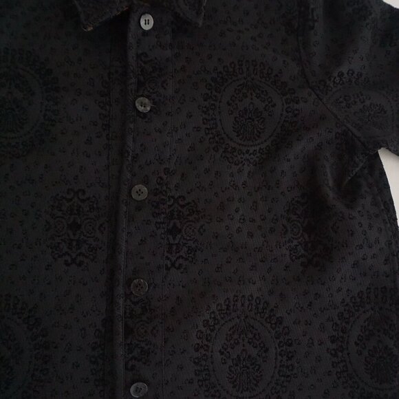 Vintage Christopher Banks Black Orange Fall Leaves Tapestry Blazer Reversible M - Picture 7 of 10